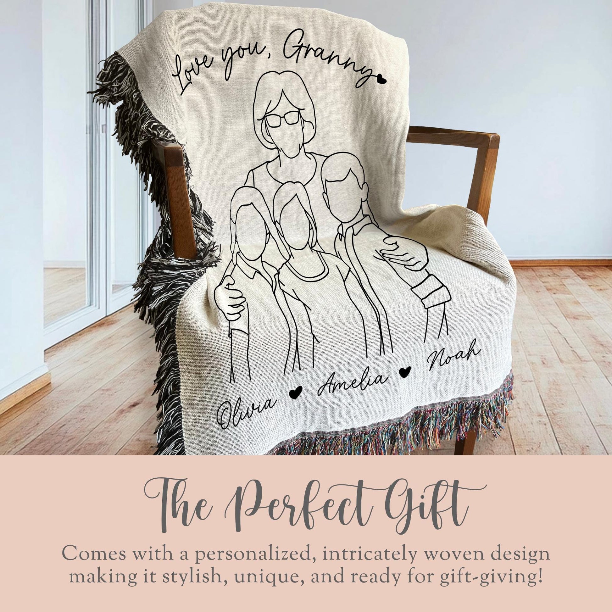 Gift for Granny Woven Throw 
Granny Mothers Day Gift
