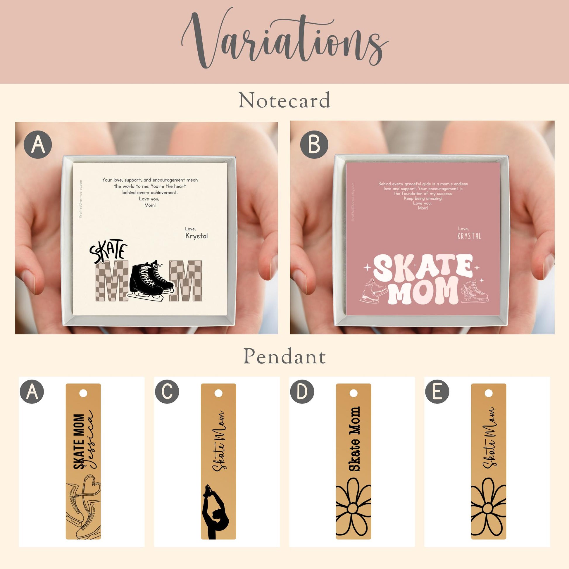 Gift for Skate Mom Jewelry
Ice Skating Mom Bar Necklace