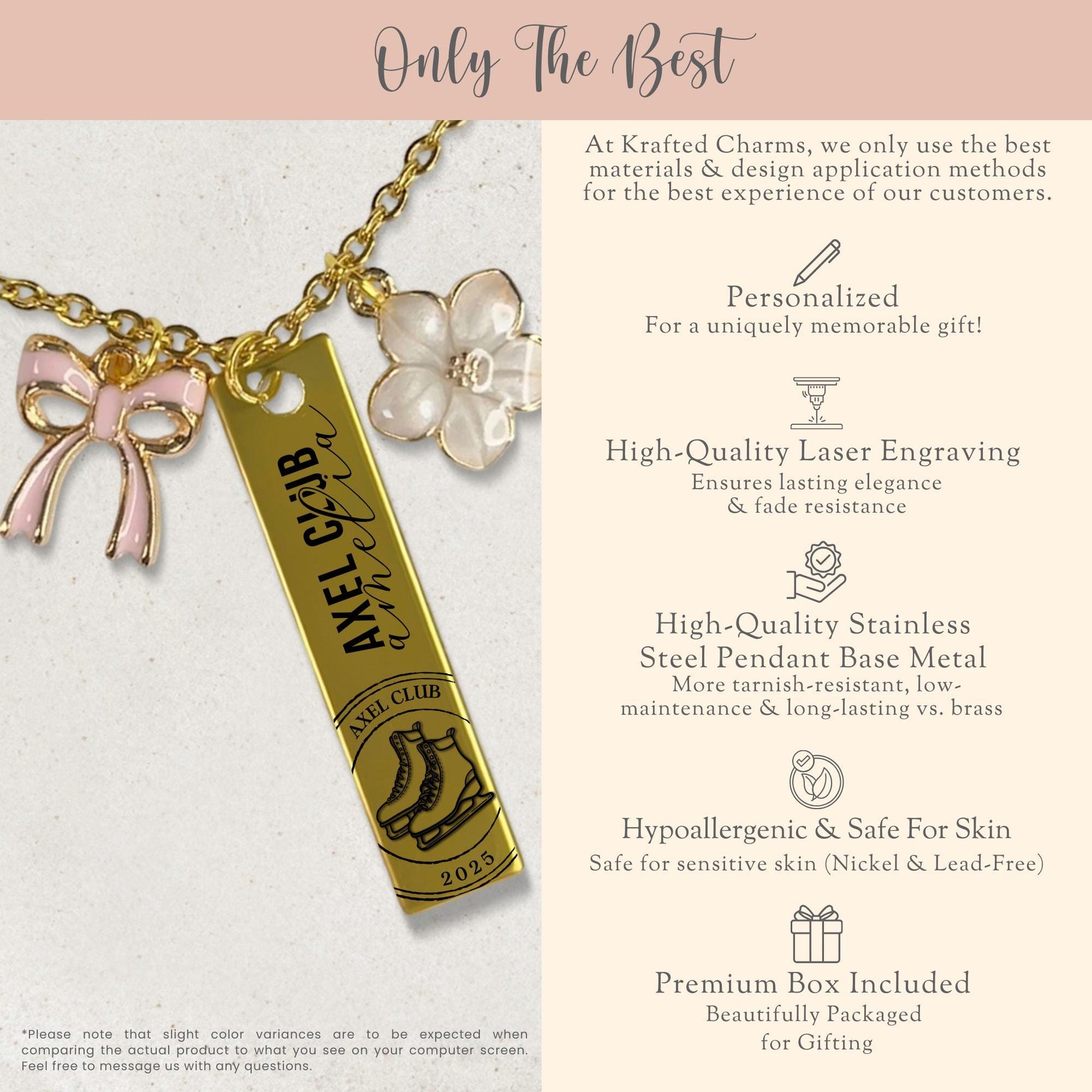 Personalized Axel Club Figure Skating Necklace Gift For Axel Figure Skater Jewelry Axel Milestone Gift Engraved Axel Keepsake Bar Necklace