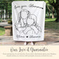 Personalized Glamma Line Art Portrait Minky Blanket Gift for Glamma Faceless Fleece Blanket Mothers Day Gift Glamma Line Drawing Wall Decor