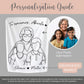 Personalized Abuela Line Art Portrait Minky Blanket Gift for Abuela Line Drawing Plush Blanket Mothers Day Gift Abuela Manta De Minky Regalo