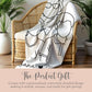 Gift for Abuela Line Drawing Plush Blanket 
Abuela line art fleece blanket