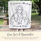 Personalized Abuela Line Art Portrait Minky Blanket Gift for Abuela Line Drawing Plush Blanket Mothers Day Gift Abuela Manta De Minky Regalo