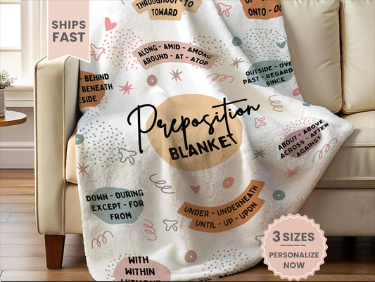 Personalized CC Preposition Minky Blanket