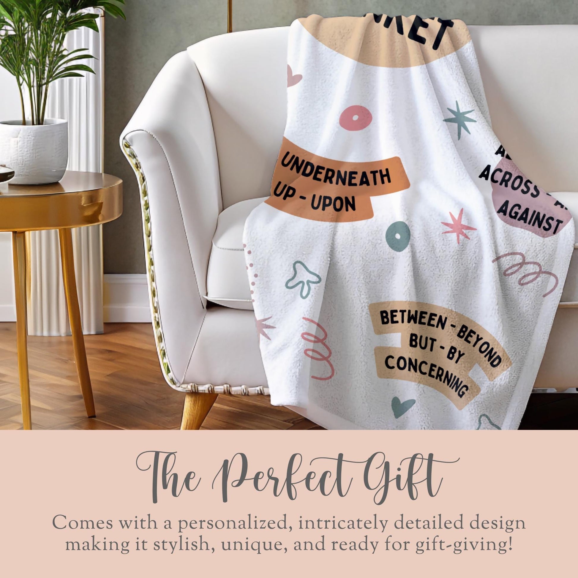 Gift for English Teacher Plush Throw 
Year End Gift