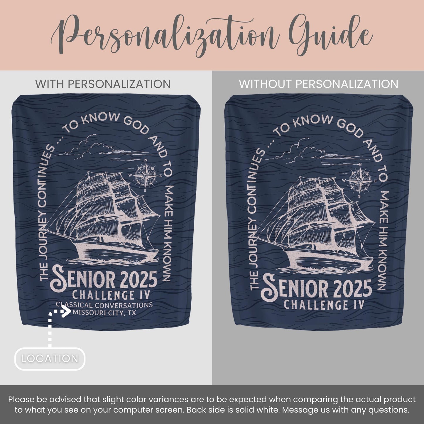 Personalized CC Challenge IV Minky Blanket Gift For Classical Conversations Senior Student Plush Blanket CC Graduation Gift cc Tutor Throw