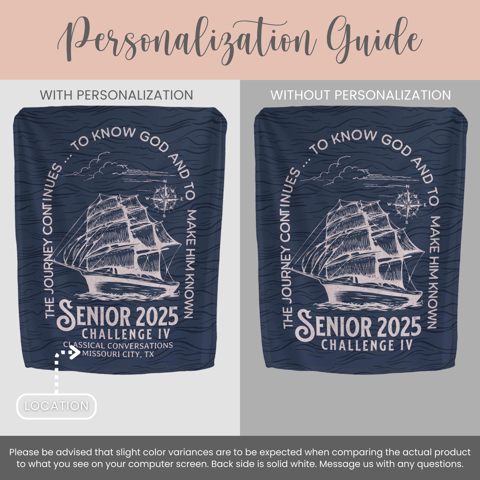 Personalized CC Challenge IV Minky Blanket Gift For Classical Conversations Senior Student Plush Blanket CC Graduation Gift cc Tutor Throw
