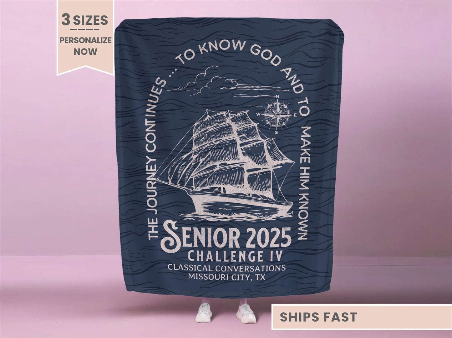 Personalized CC Challenge IV Minky Blanket