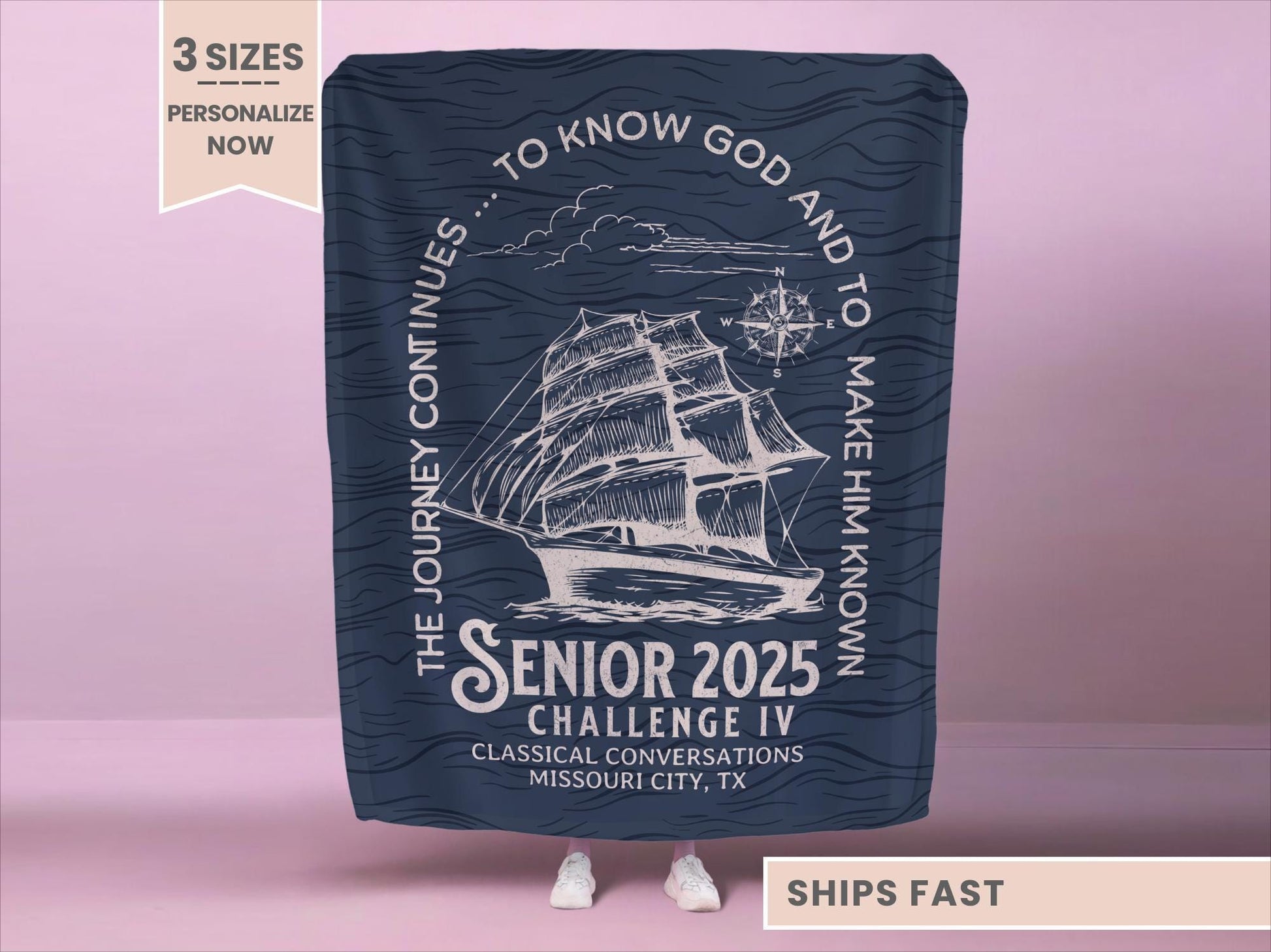 Personalized CC Challenge IV Minky Blanket