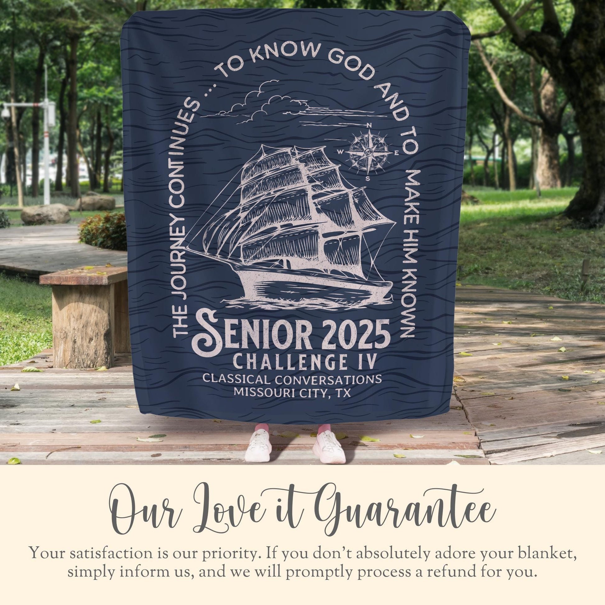 Personalized CC Challenge IV Minky Blanket Gift For Classical Conversations Senior Student Plush Blanket CC Graduation Gift cc Tutor Throw