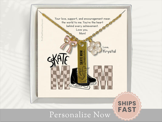 Personalized Skate Mom Necklace