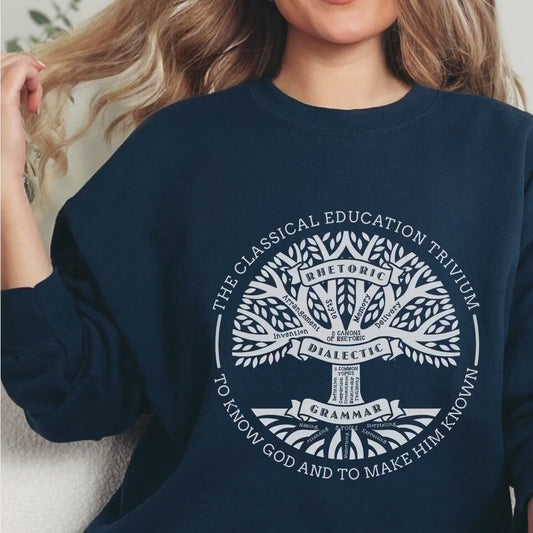 CC Trivium Tree Sweater Classical Conversations Sweatshirt Trivium Tree Homeschool Pullover Custom CC Director Crewneck Gift for CC Tutor