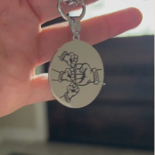 Personalized Papa Keychain Gift for Papa Keyring Fathers Day Gift  New Papa Keyfob Papa Birthday Present Papa Appreciation Engrave Key Chain